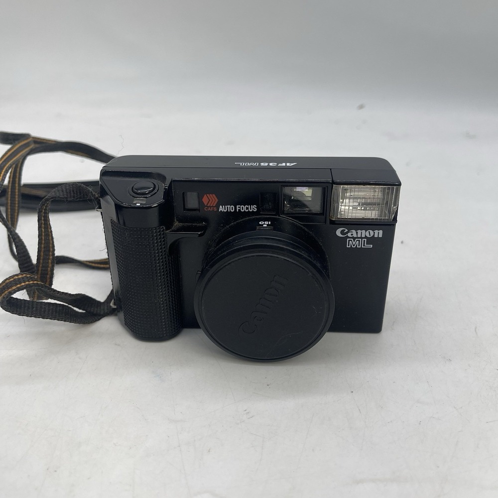 Canon AF35ML Fast F1.9 Point & Shoot 35mm Film Camera Untested Black